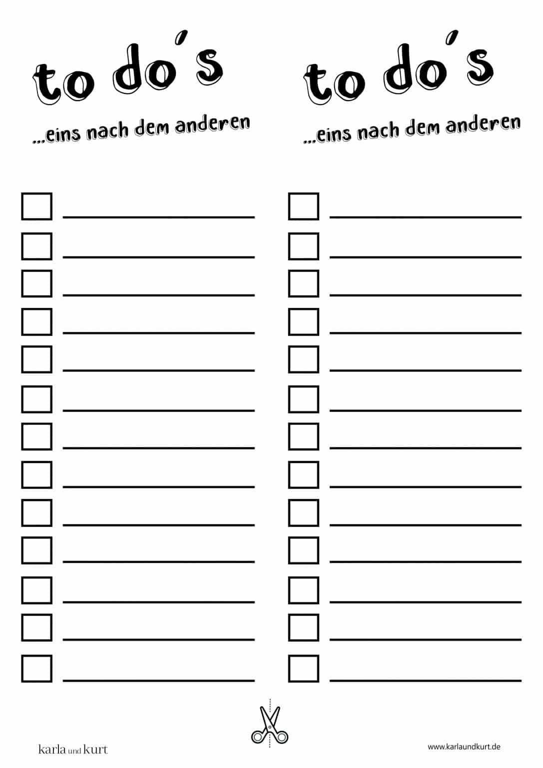 to do - Liste [Digital] - Karla und Kurt