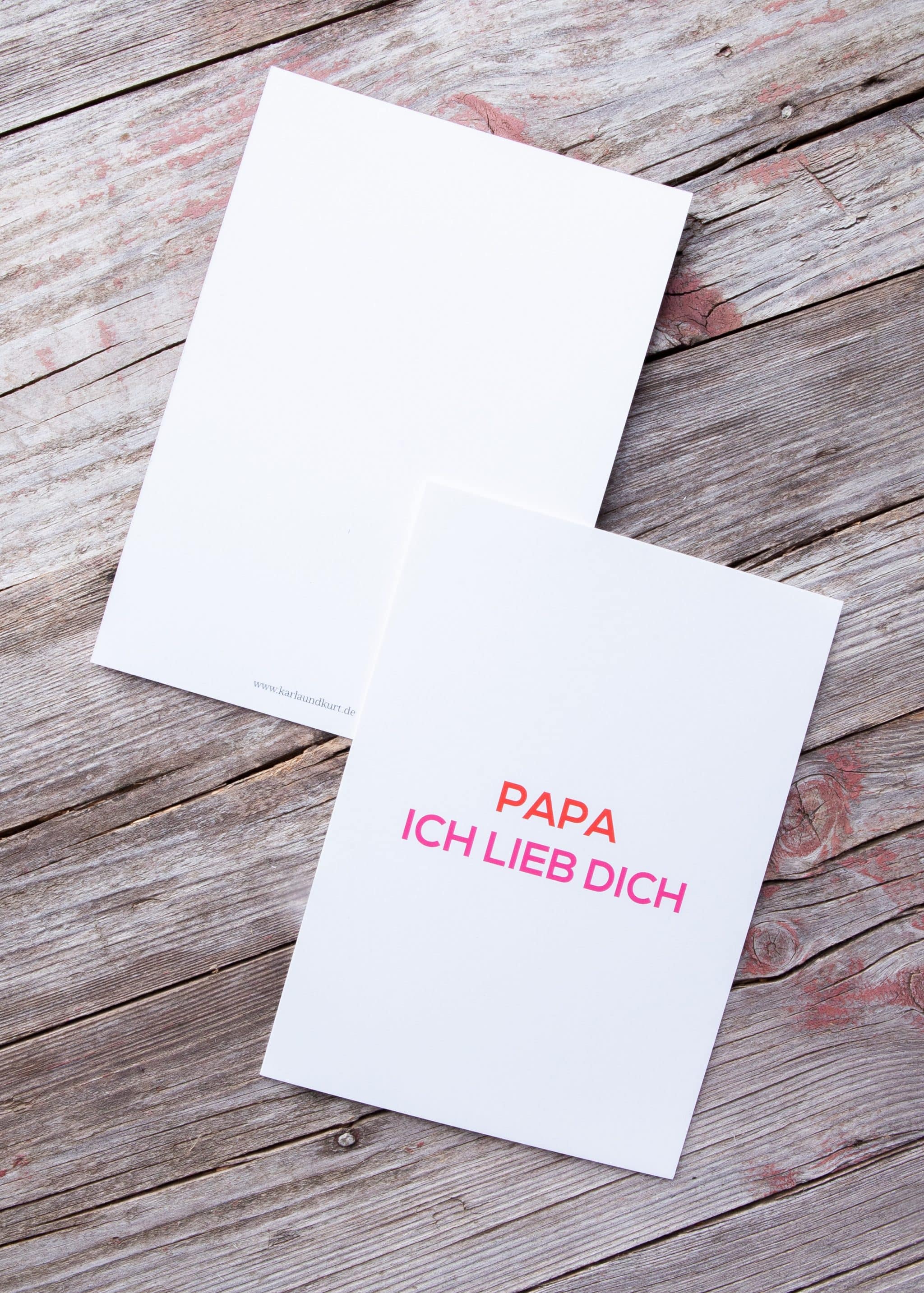 Postkarte - Papa ich lieb dich