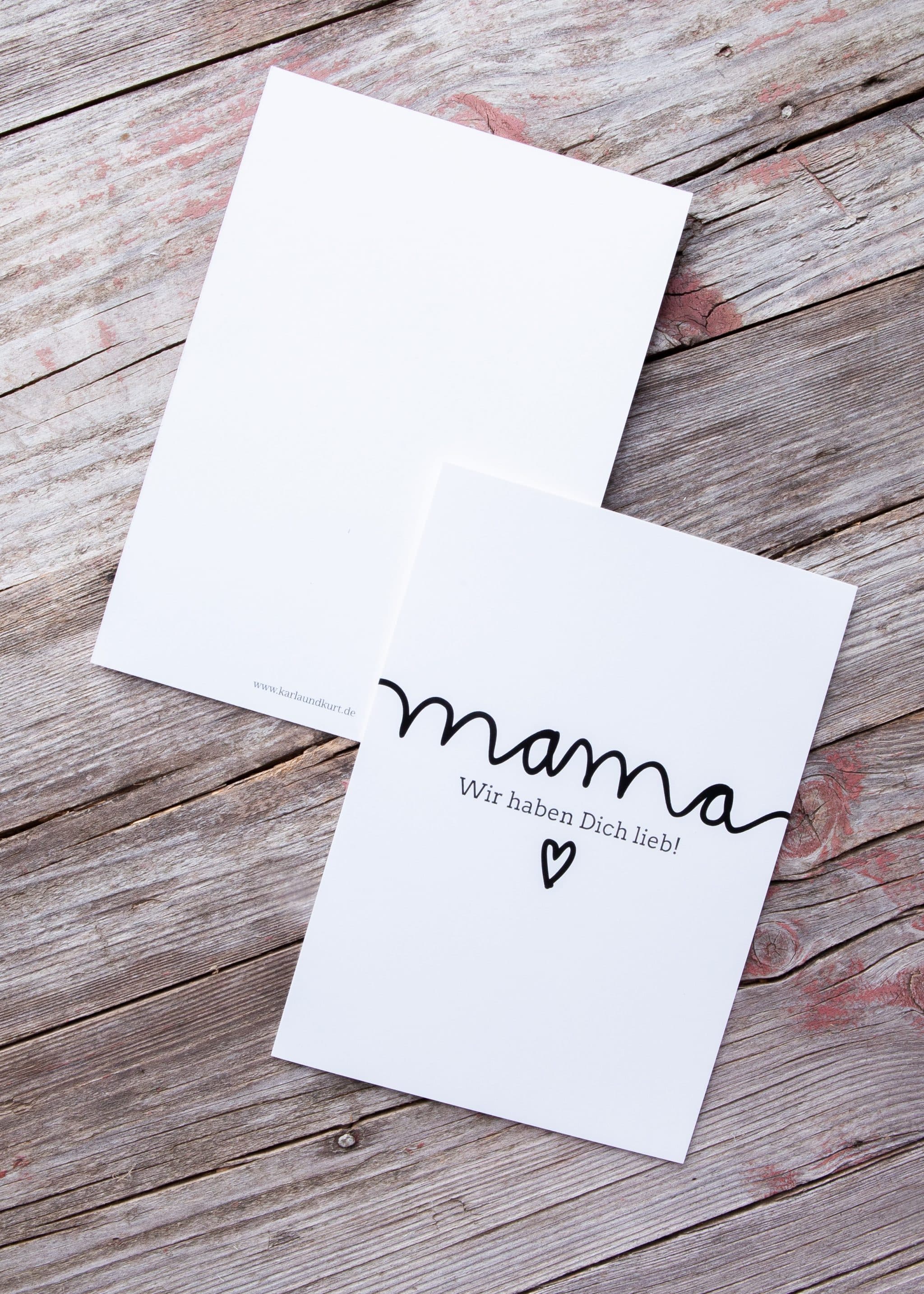 Postkarte - Mama – Wir haben dich lieb!