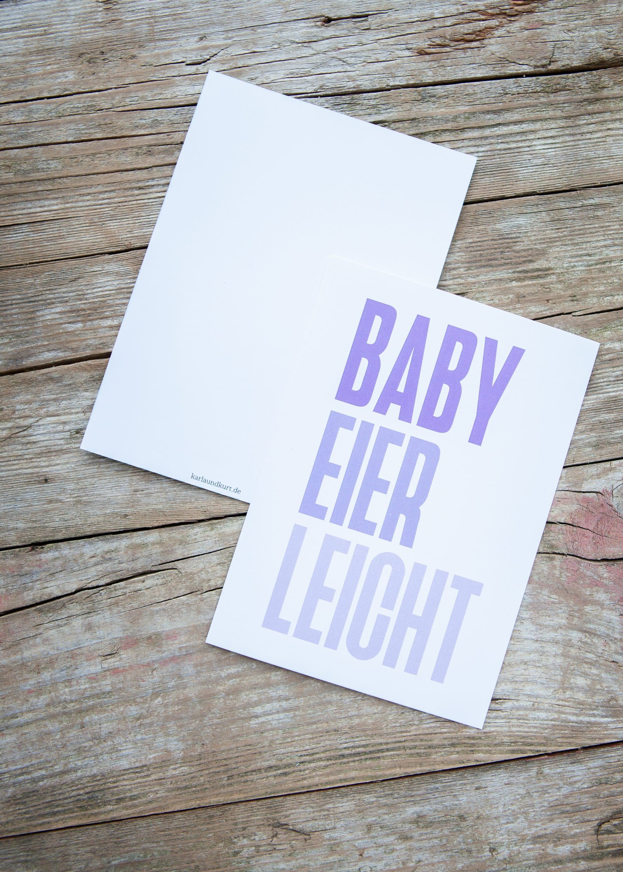 Postkarte Babyeierleicht
