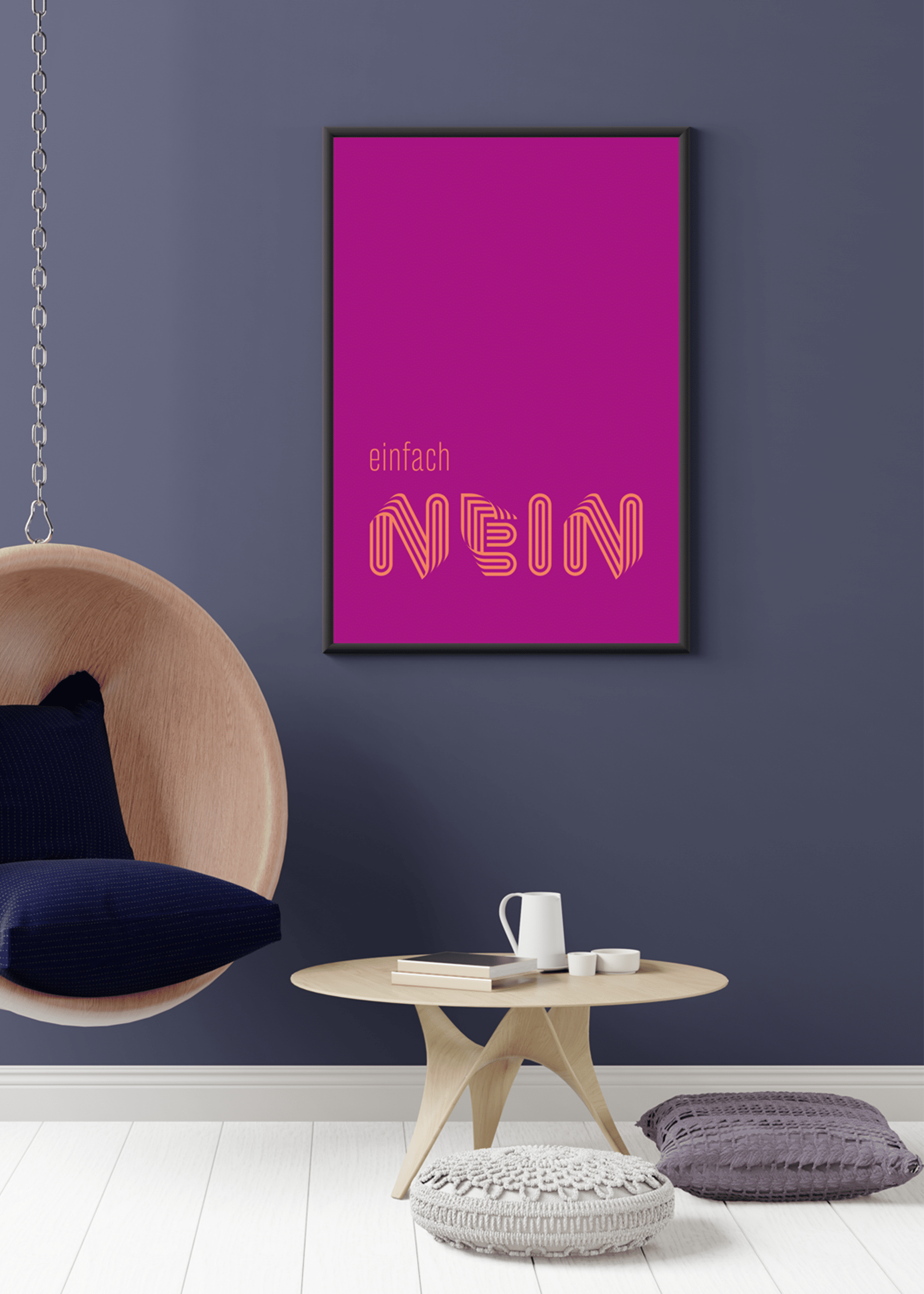 Poster – Einfach nein - pink